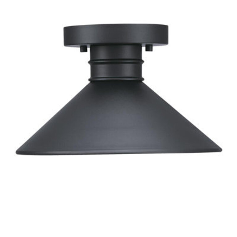 Watts Creek Textured Black 11 W 1 - Bulb Outdoor Semi Flush Mount