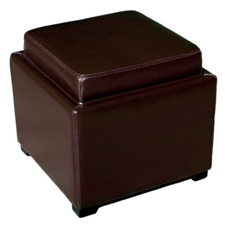 Kaetlynn Faux Leather Ottoman