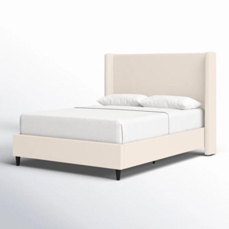 Ana Upholstered Wingback Platform Bed