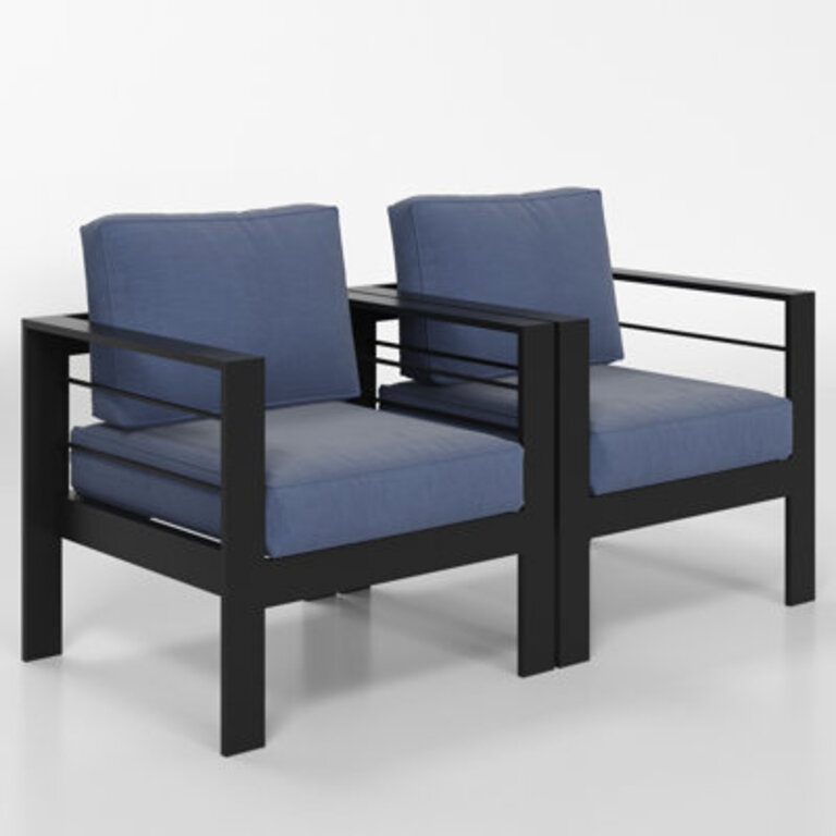 2 Piece Patio Aluminum Chair
