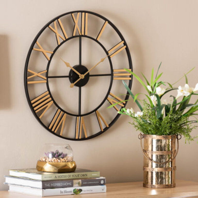 Bruning Metal Wall Clock
