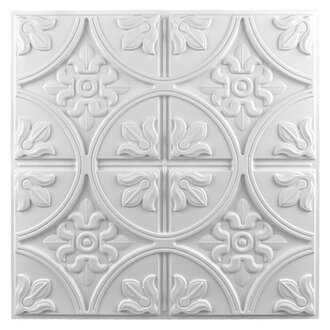 2 Ft X 2 Ft Glue-Up or Drop-in PVC Ceiling TileWaterproof PVC Panels for Interior Decor