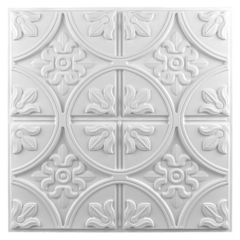 2 Ft X 2 Ft Glue-Up or Drop-in PVC Ceiling TileWaterproof PVC Panels for Interior Decor