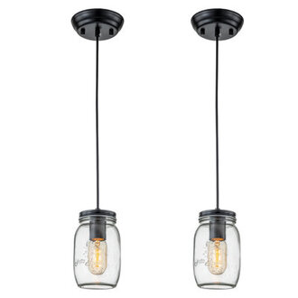 Camelot 2 - Light Matte Black Jar Pendant