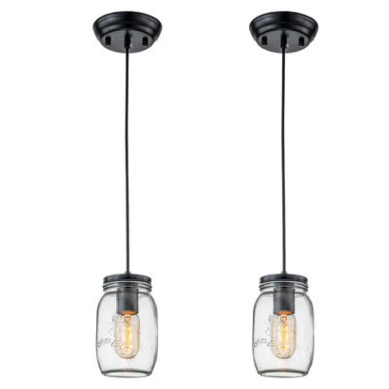 Camelot 2 - Light Matte Black Jar Pendant