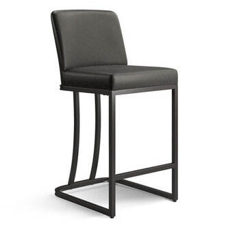 Seese Upholstered Counter Stool with Metal Frame