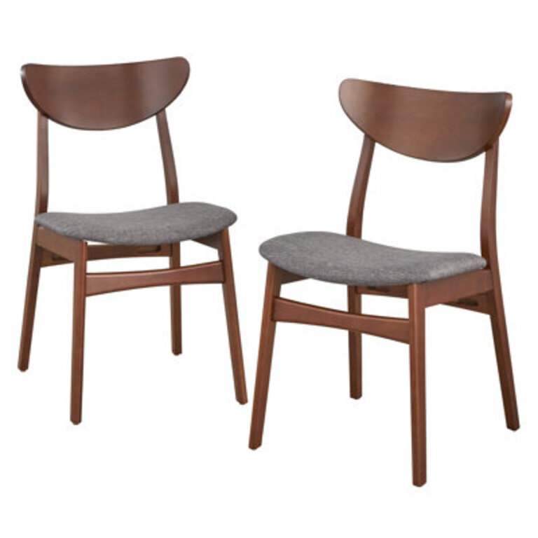 Armalla Solid Beech Wood Mid Century Modern Upholstered Dining Chair
