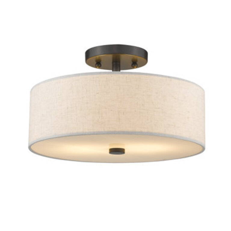 Flaire Fabric Semi Flush Mount