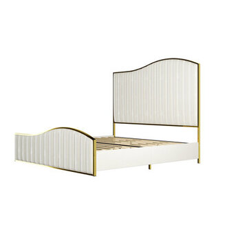 Callisburg Upholstered Bed Frame with Harp Headboard  Footboard