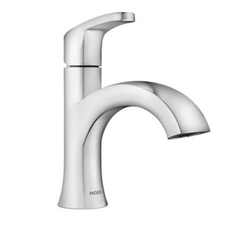 Moen Karis Single Handle Bathroom Faucet with Push Down Drain Deckplate Included