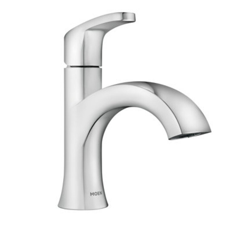 Moen Karis Single Handle Bathroom Faucet with Push Down Drain Deckplate Included
