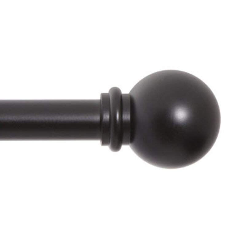 Ball End Single Curtain Rod 28-48 or 48-86 Adjustable Length 58 Dia Steel - Basics by Wayfair