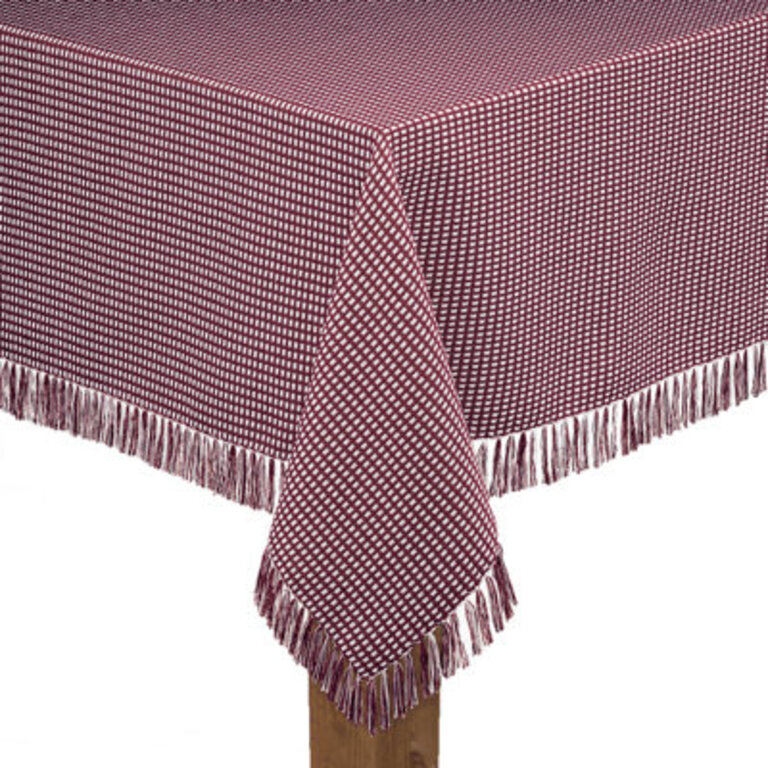 Chesnut Gingham 100 Cotton Tablecloth