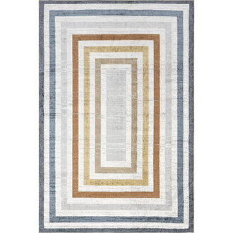 Alienor SpinClean Striped Machine Washable Area Rug