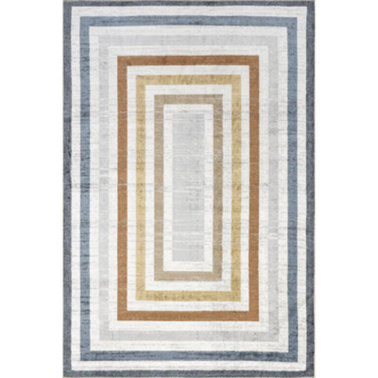 Alienor SpinClean Striped Machine Washable Area Rug