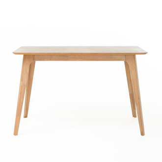 Klaudia Mid-Century Modern Dining Table with Rubberwood Legs