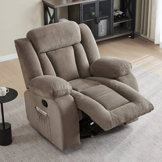 Kokal 3723 Wide Technology Fabric Rocking Swivel Manual Standard Recliner Chair