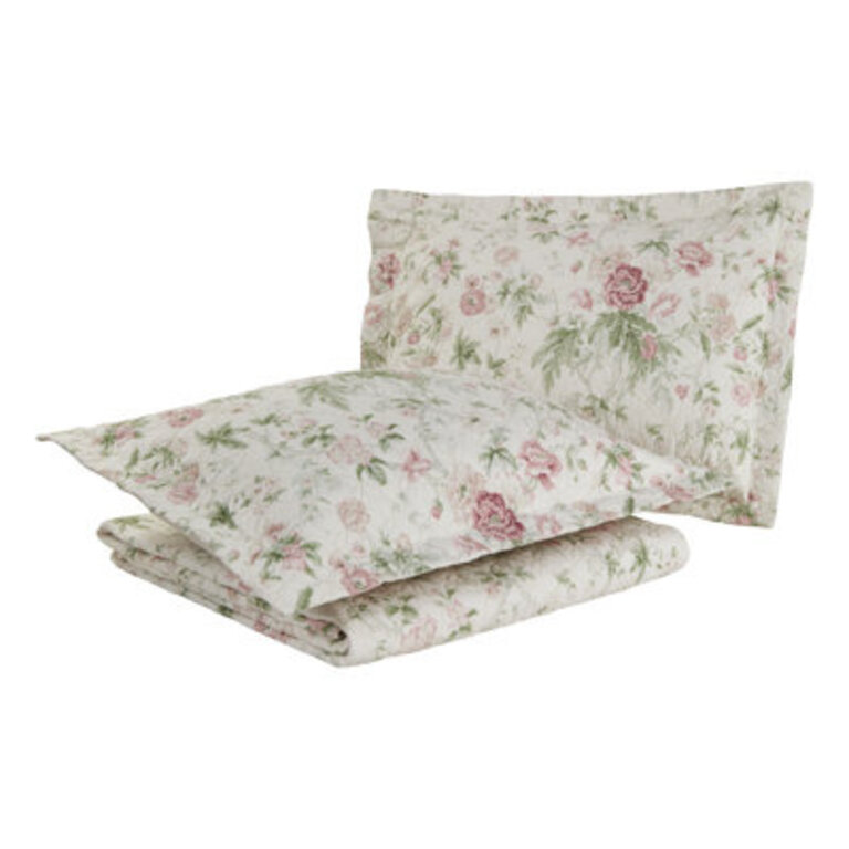 Laura Ashley Cotton Reversible Quilt Set
