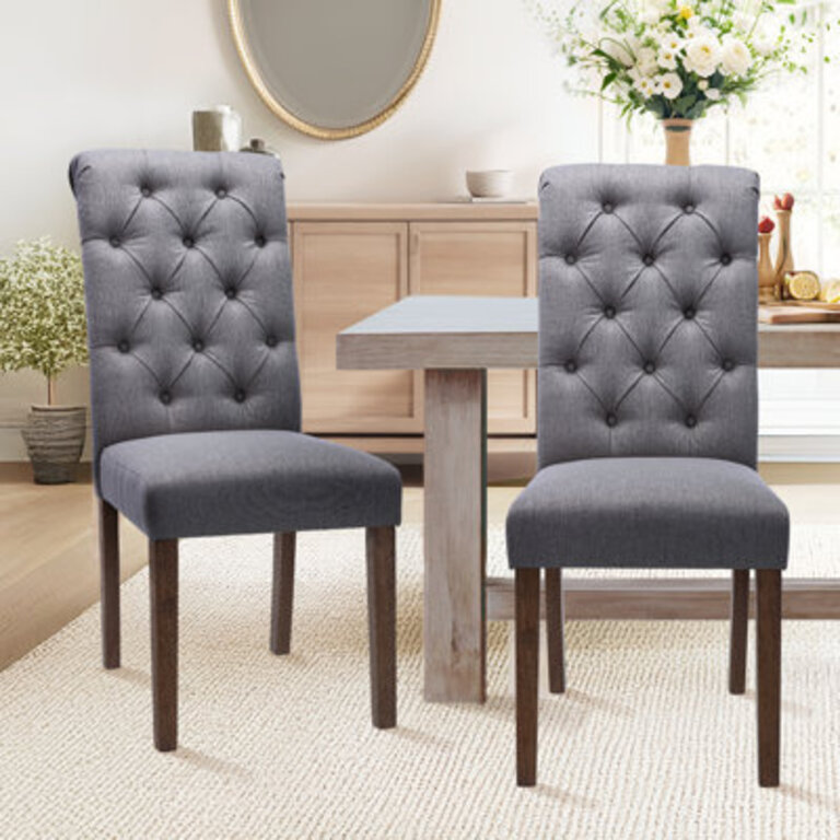 Artemisia Tufted Upholstered Wooden Dining Chairs