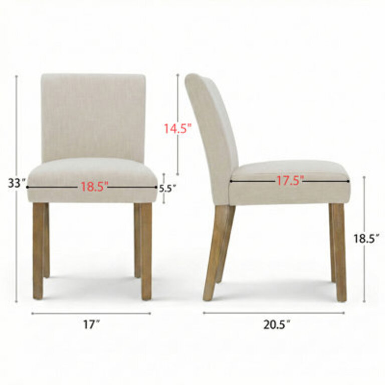 Set of 2 Alesana Linen Chairs
