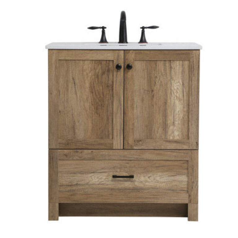 Soma 30 Single Bathroom Vanity with Engineered Marble Top
