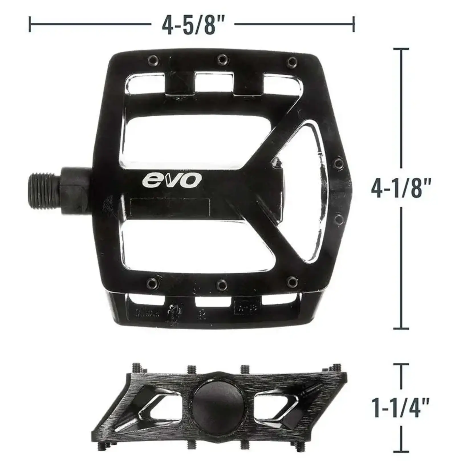 EVO EVO, Freefall DX, Platform pedals, Removable pins, Black
