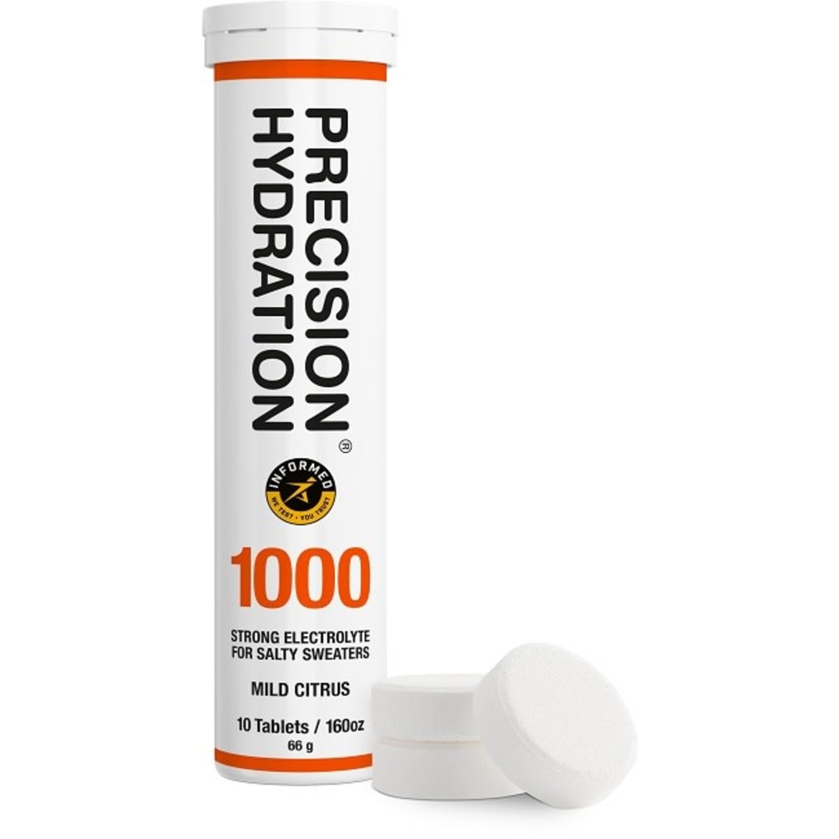 Precision Fuel & Hydration Precision Hydration Effervescent Electrolyte Tablets PH 1000, 10 Serving Tube