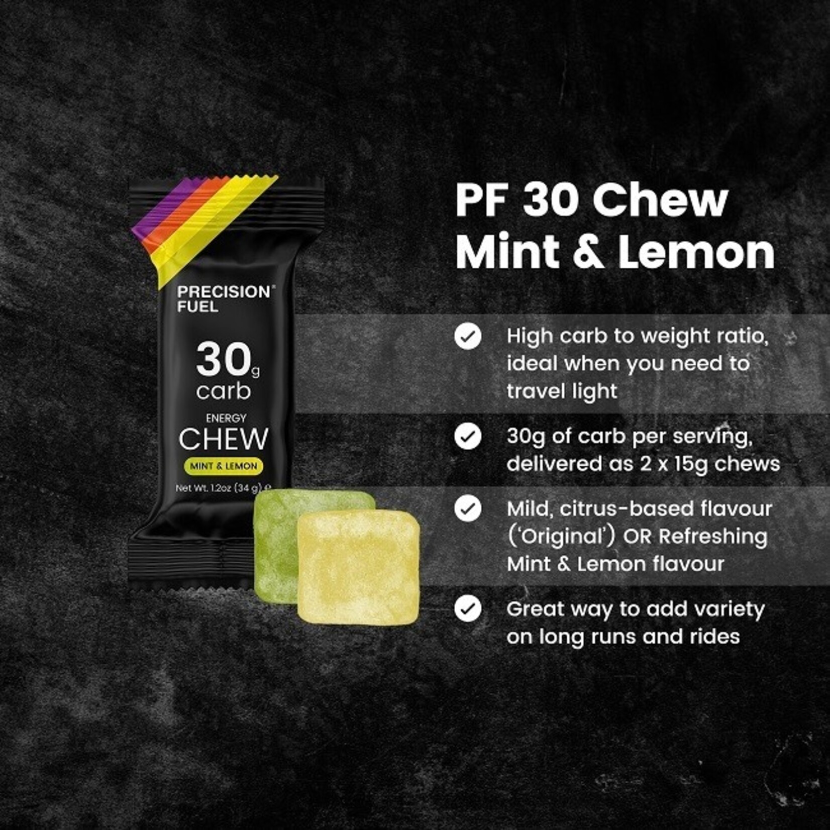 Precision Fuel & Hydration Precision Fuel PF 30 Chew Mint & Lemon, single