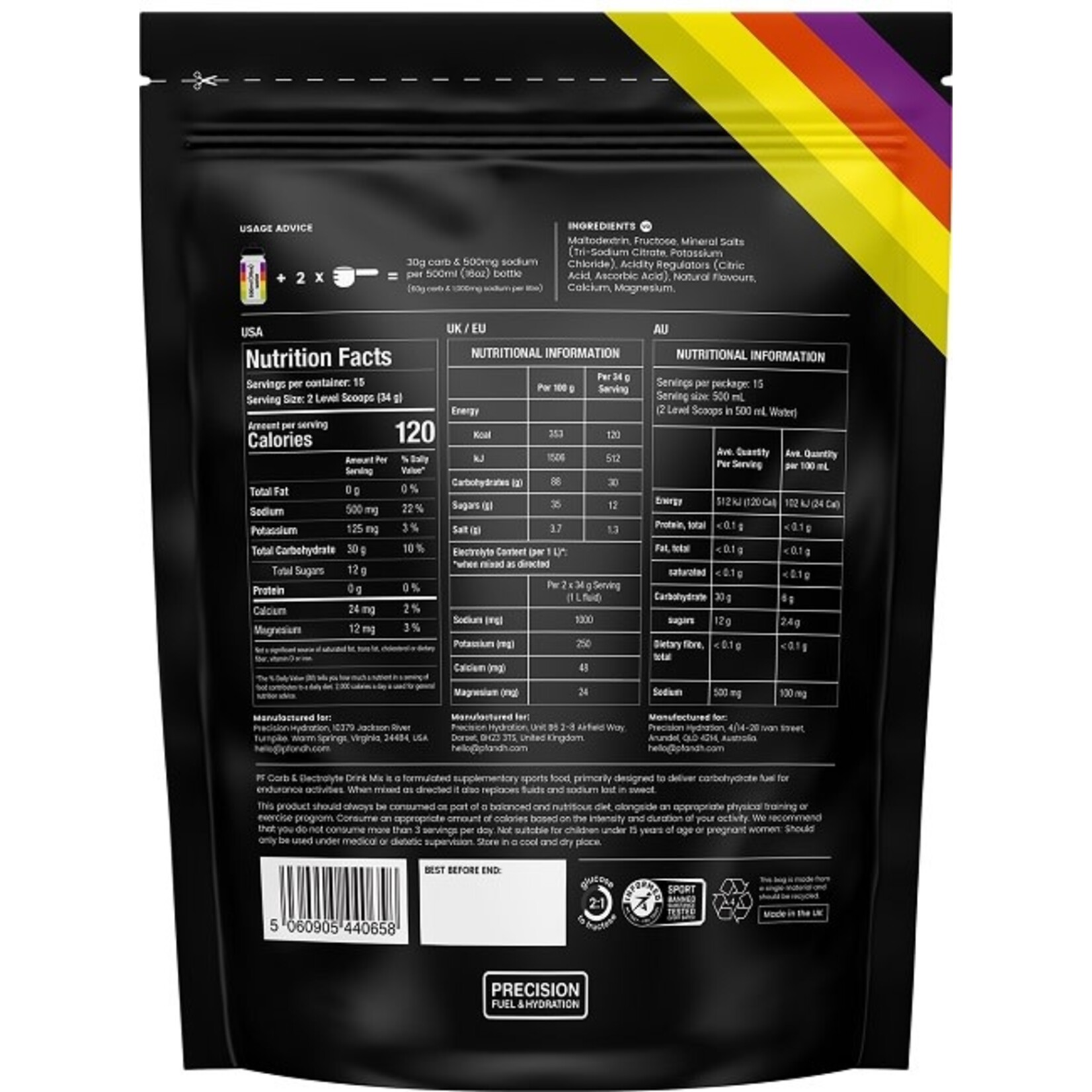 Precision Fuel & Hydration Precision Fuel Carb & Electrolyte Drink Mix, 1 bag