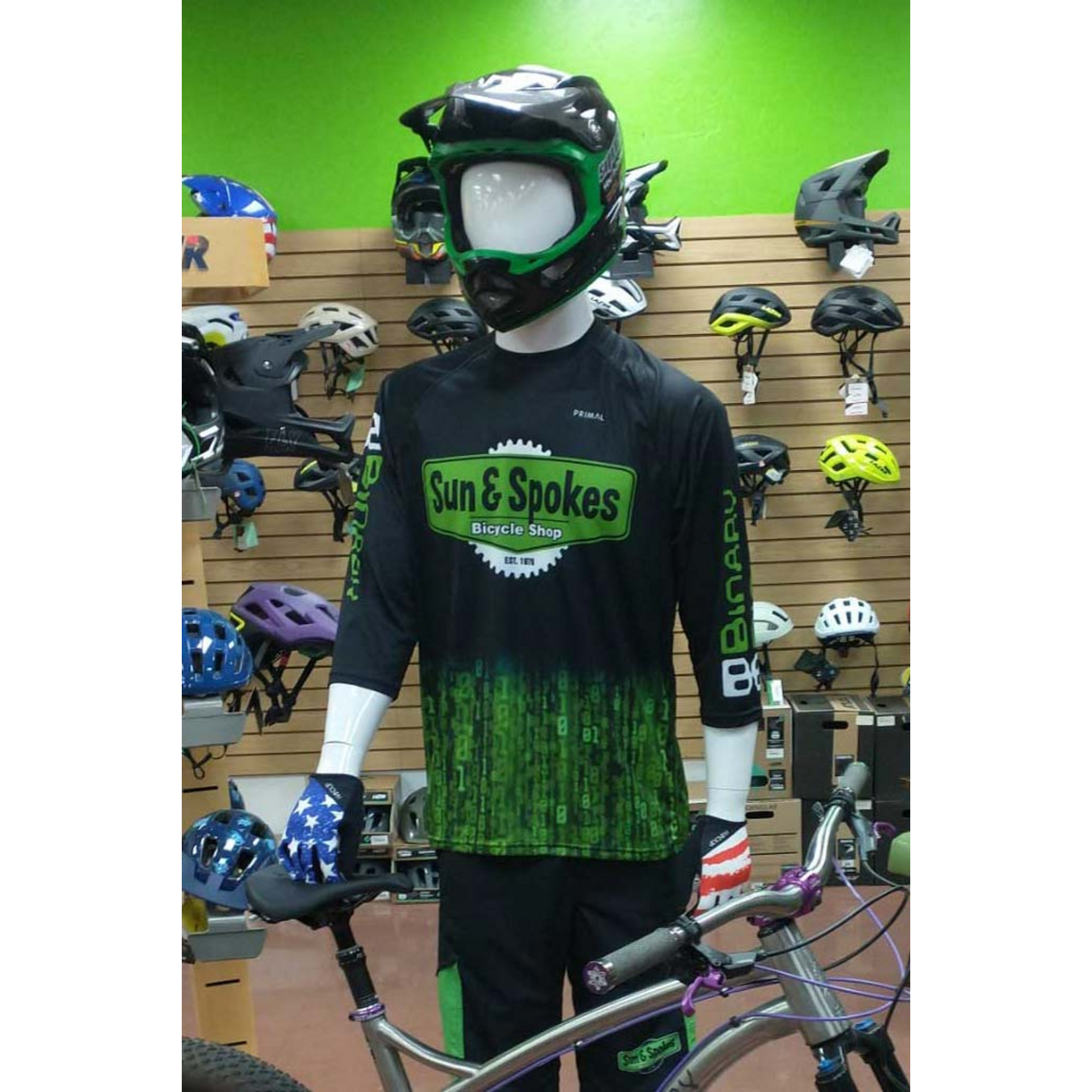 Sun & Spokes Bicycle Shop Sun & Spokes Shop  Binary Co-Lab Jersey , 3/4 Sleeve, Men's