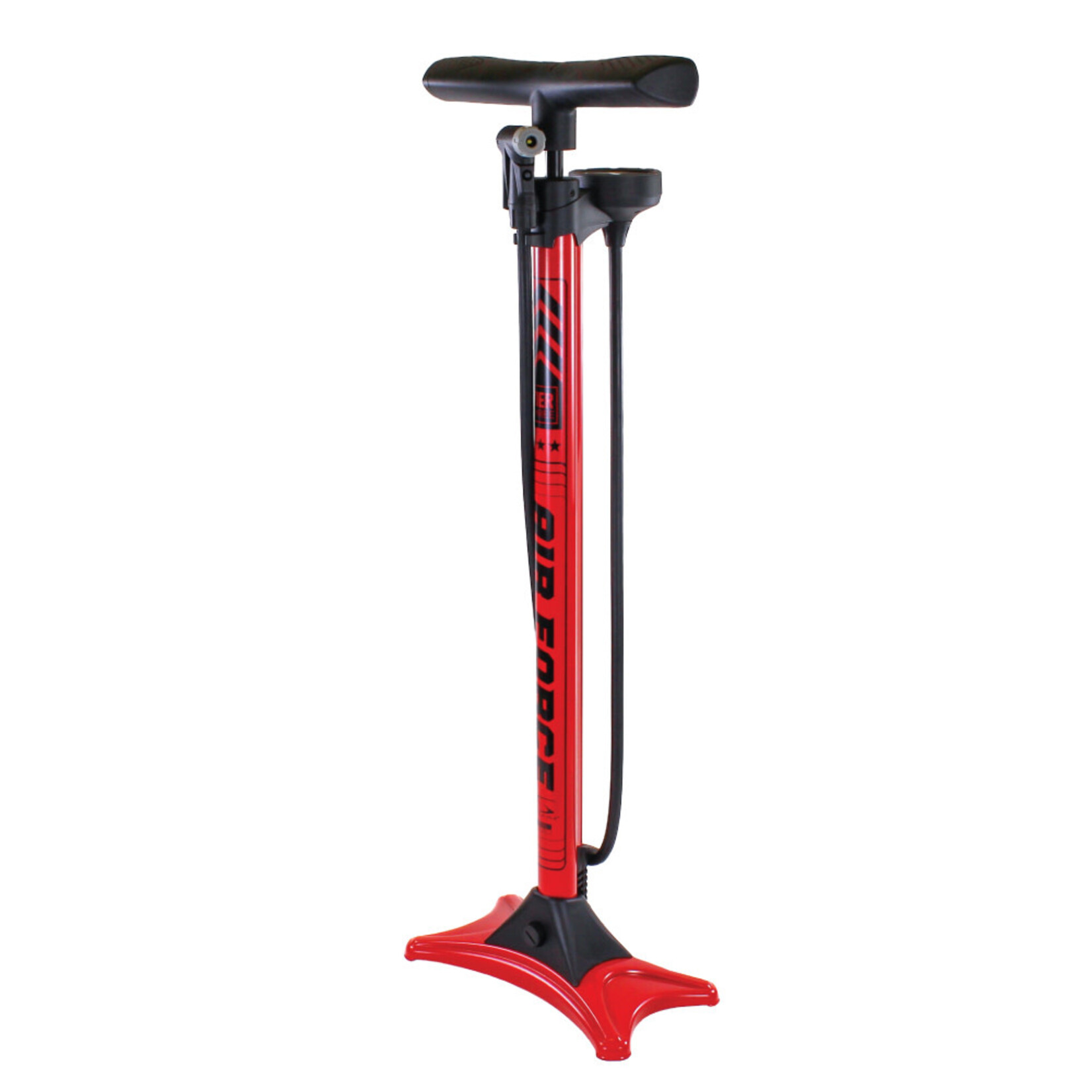 Serfas FP-T3 Air Force Tier Three Floor Pump, Red
