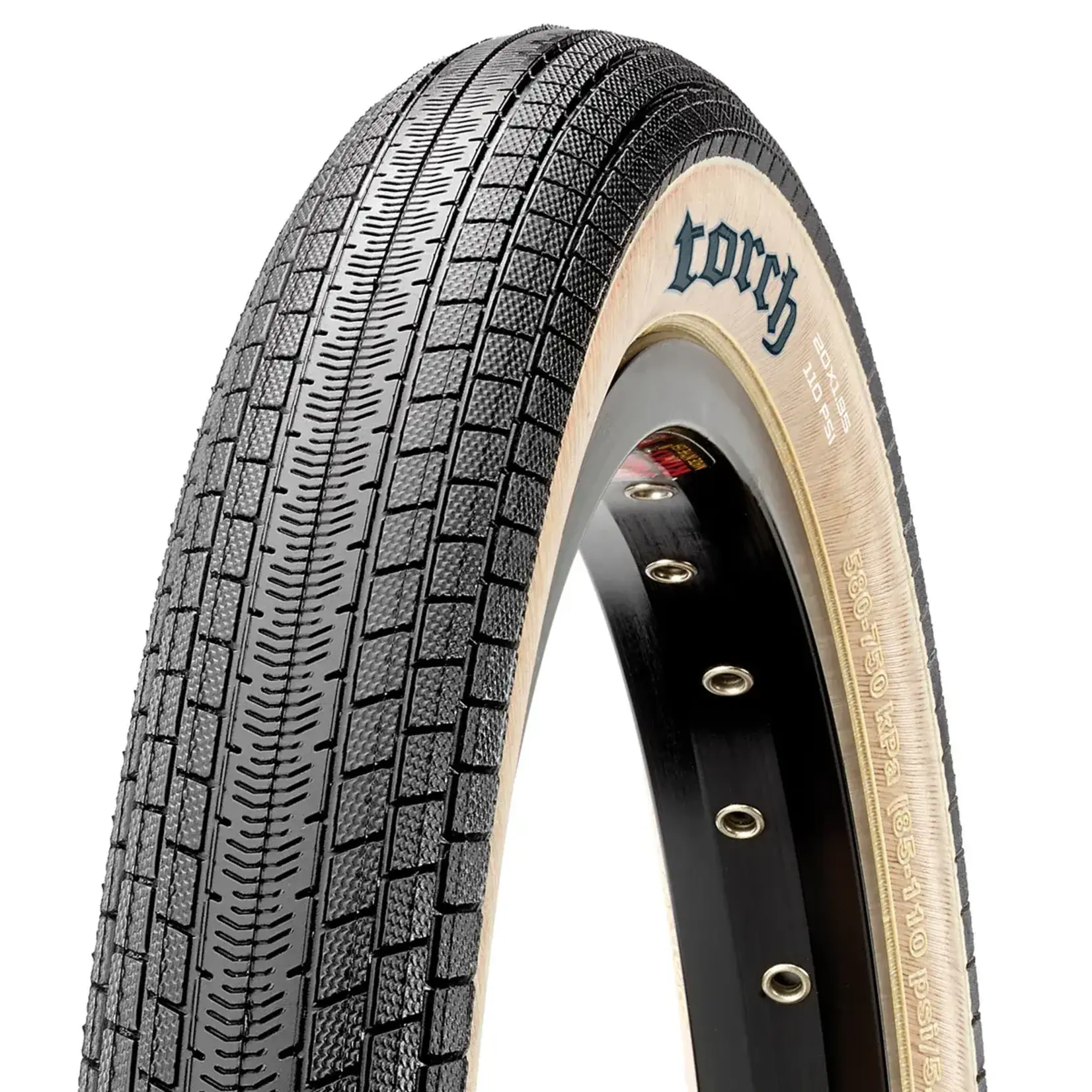 Maxxis Maxxis Torch Tire - 20 x 1.75, Clincher, Folding, Black/Light Tan, Dual Compound