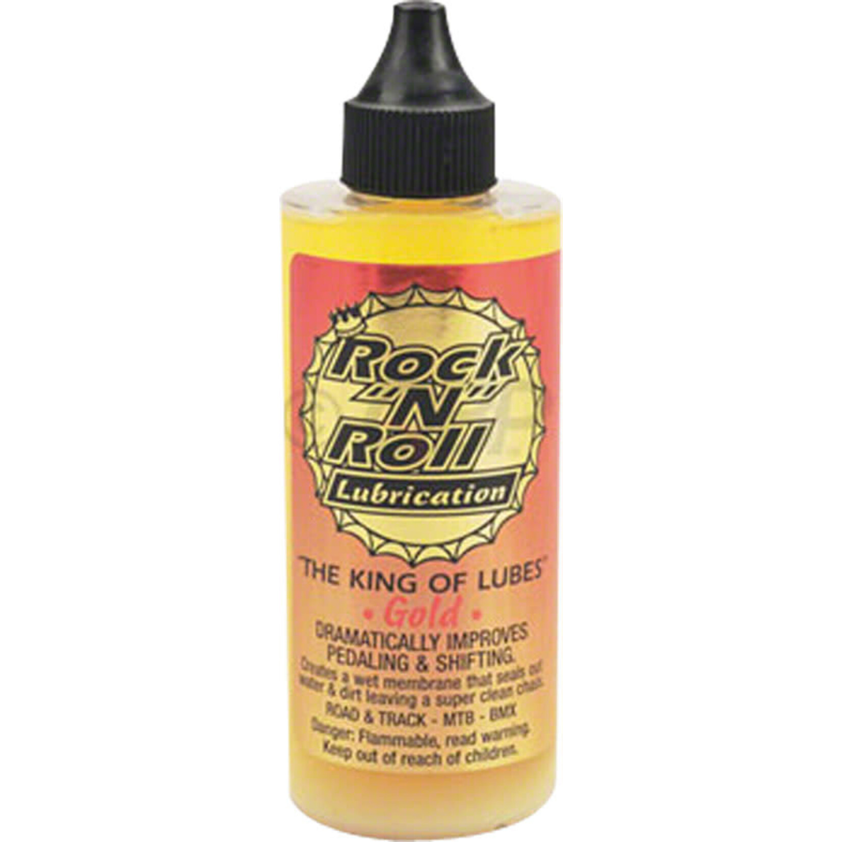 Rock "N" Roll Rock-N-Roll Gold Bike Chain Lube - 4oz, Drip