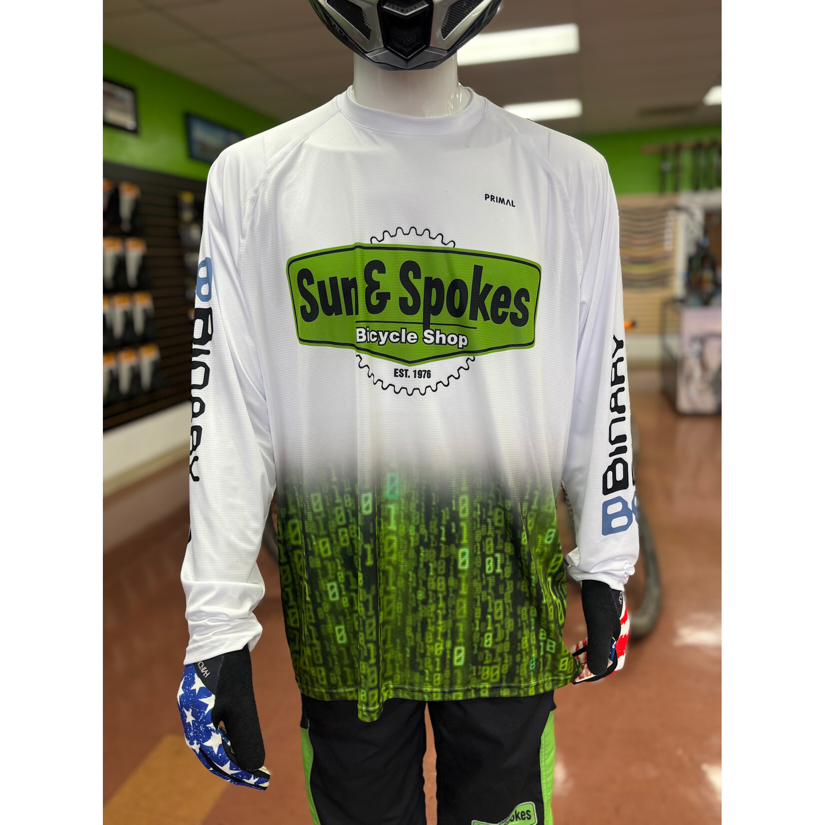 Sun & Spokes Bicycle Shop Sun & Spokes Shop  Binary Co-Lab Jersey , 3/4 Sleeve, Men's
