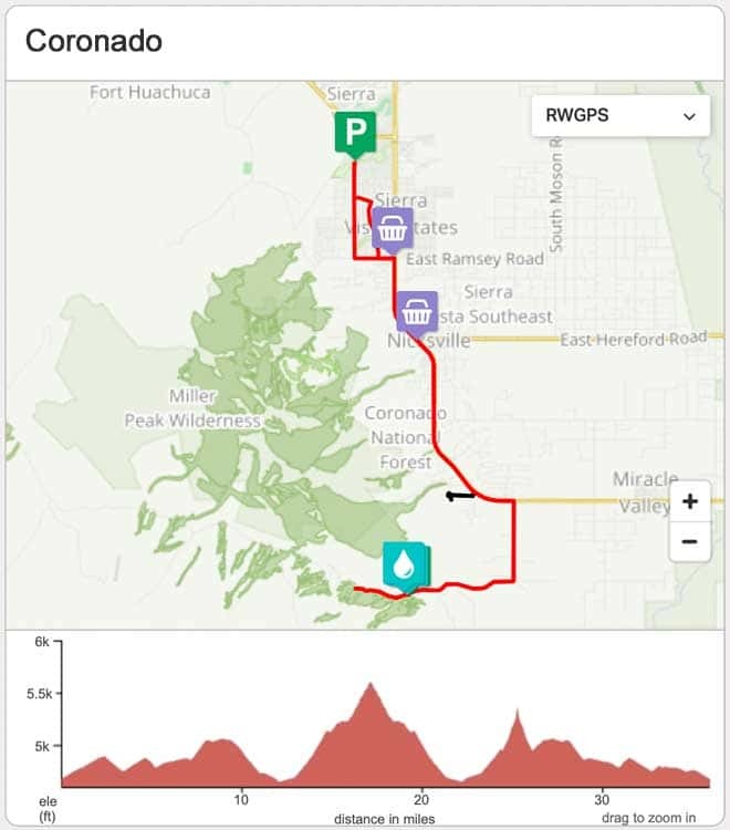 Coronado Ride Map