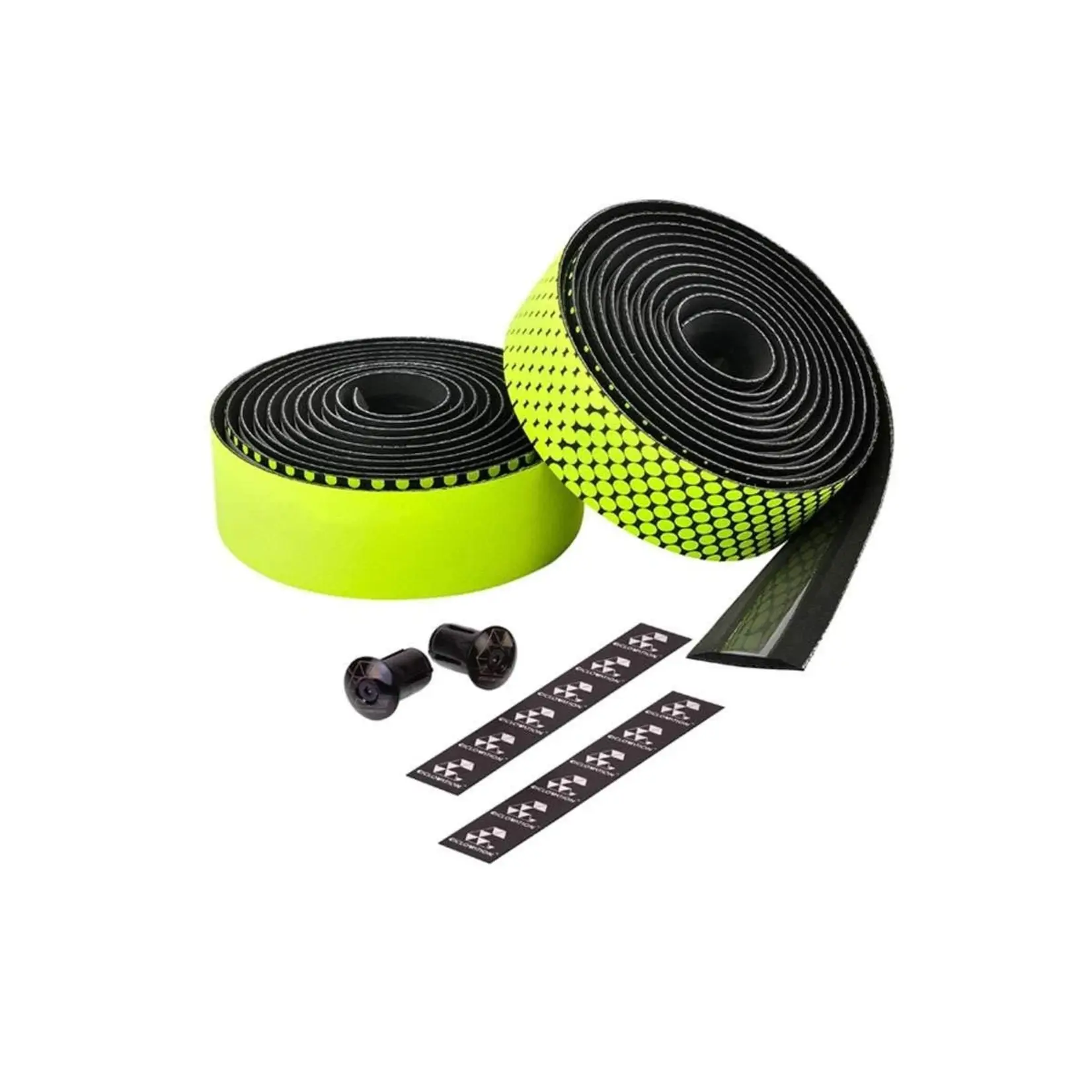 Ciclovation Leather Touch Handlebar Tape, Fusion Dot Neon Green