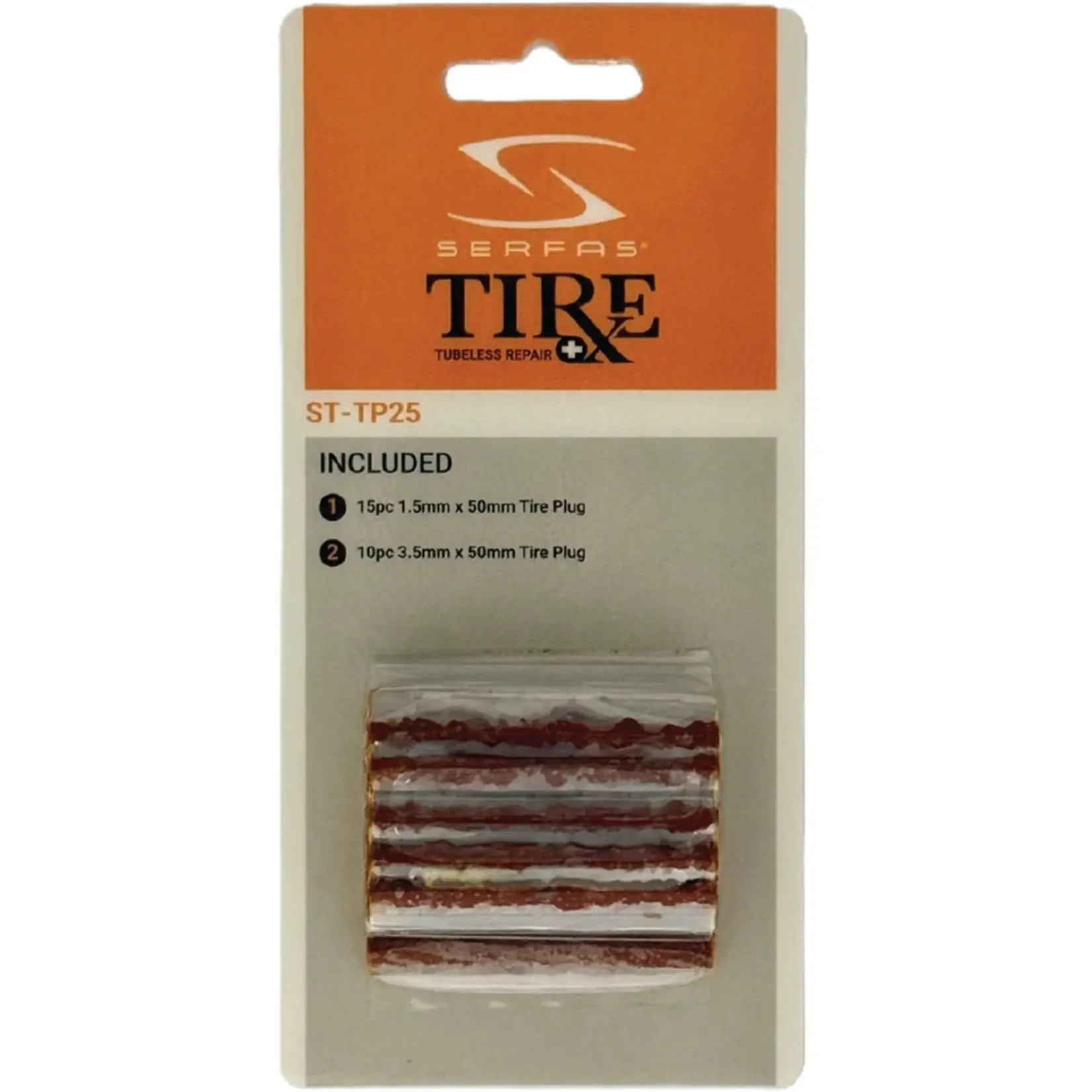 Serfas 25 TIRE PLUGS - 15PC - 1.5mmx50mm, 10PC - 3.5mmx50mm