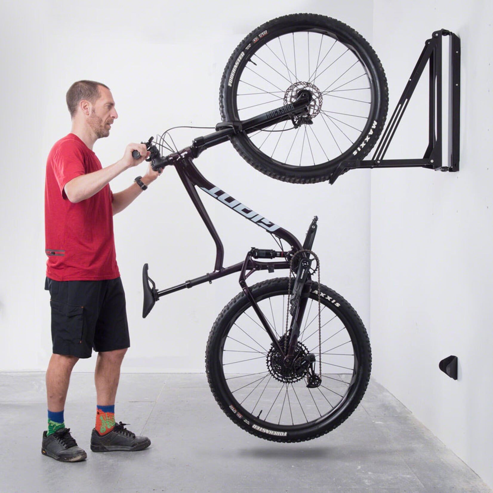 Delta Delta Pivot Wall Mounted Bike Storage Rack - 1 Bike, Matte Black
