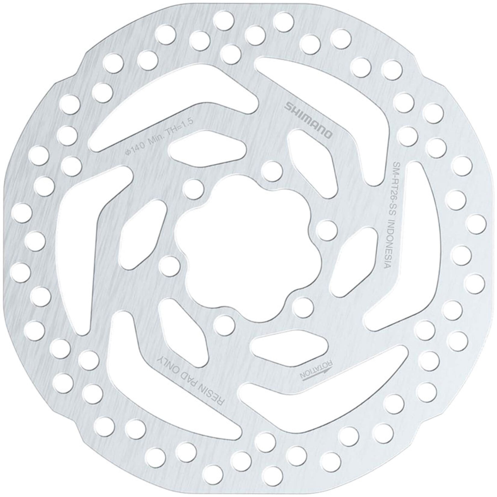 Shimano Shimano SM-RT26 M Disc Brake Rotor - 180mm, 6-Bolt (Bolts Included), For Resin Pad Only