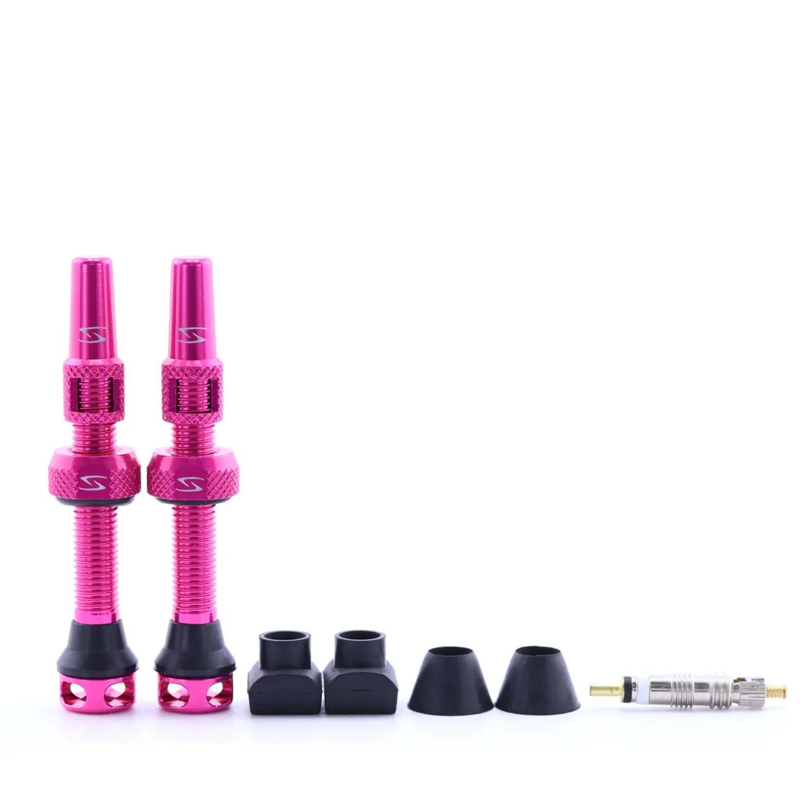 Serfas HIGH-FLOW TUBELESS PRESTA VALVE SET - 44MM - PINK