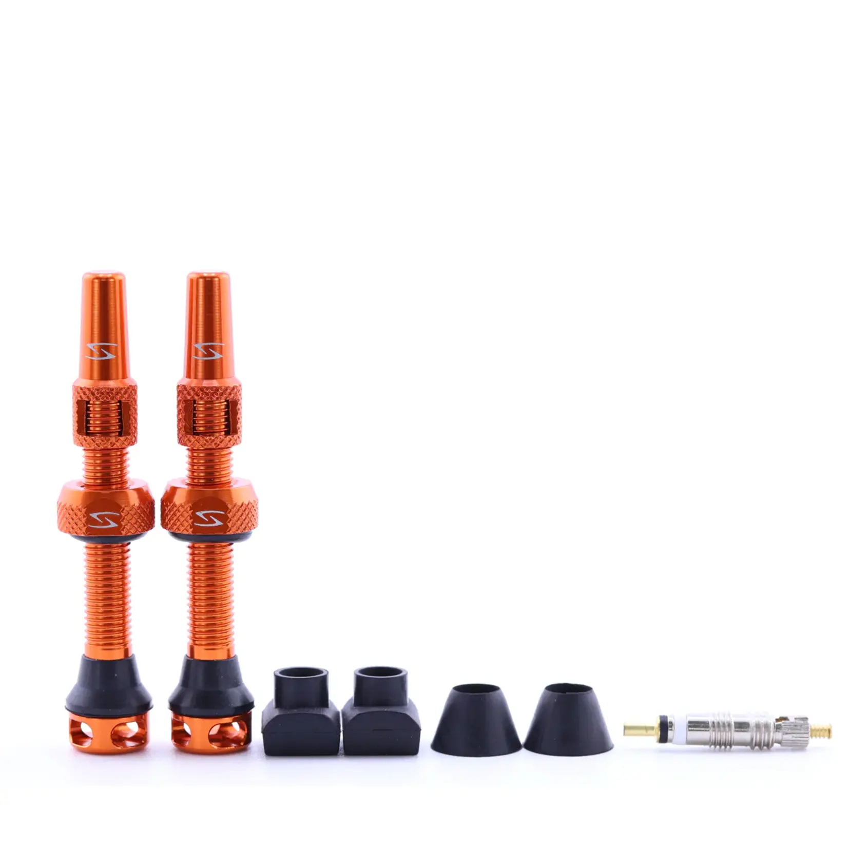 Serfas HIGH-FLOW TUBELESS PRESTA VALVE SET - 44MM - ORANGE