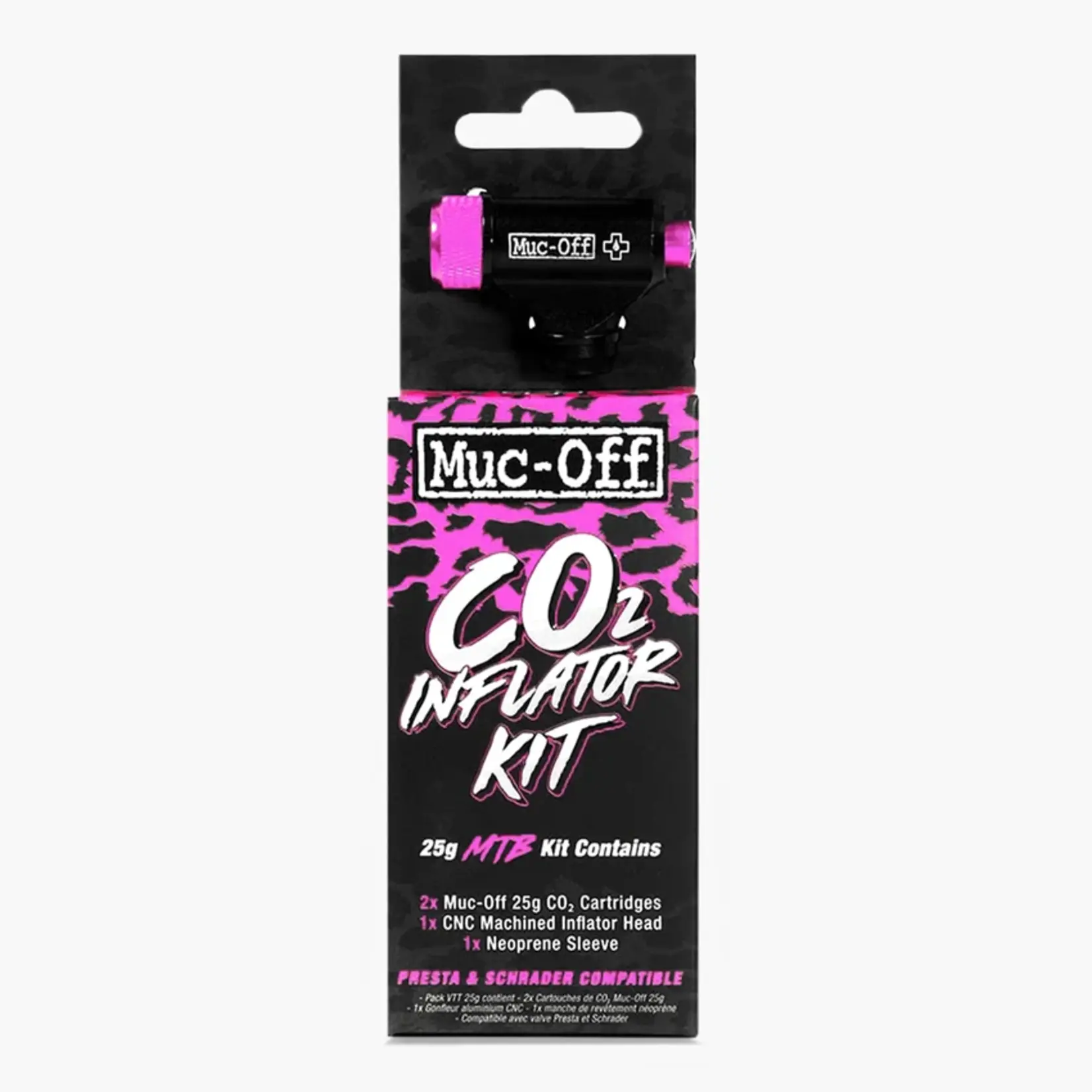 Muc-Off Muc-Off, CO2 Inflator Kit, 25g MTB, Threaded, Presta, Schrader, Kit