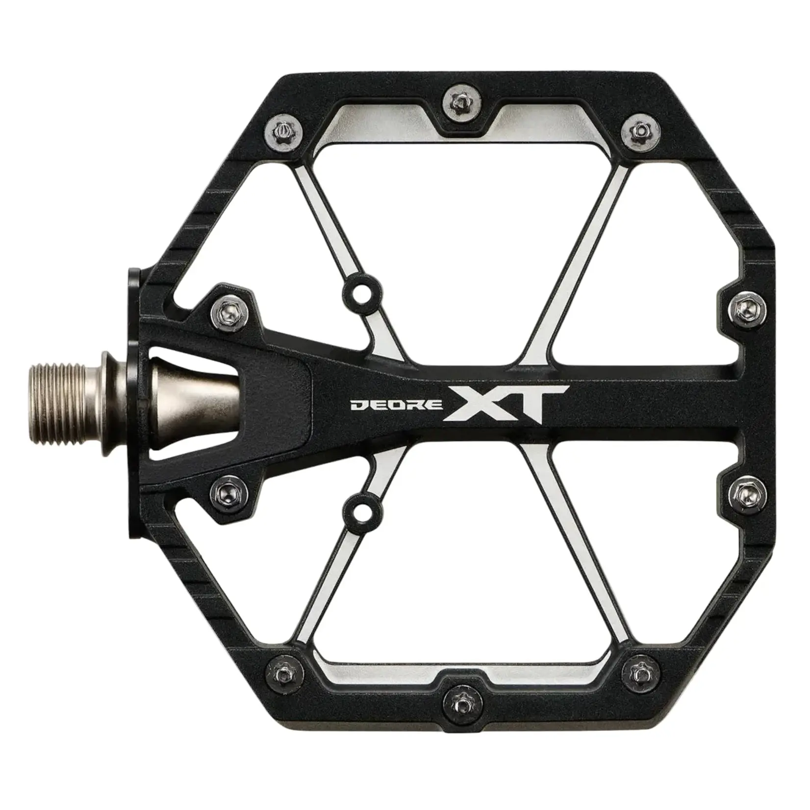 Shimano PEDAL, PD-M8240, DEORE XT, FLAT PEDAL, W/O REFLECTOR, BLACK