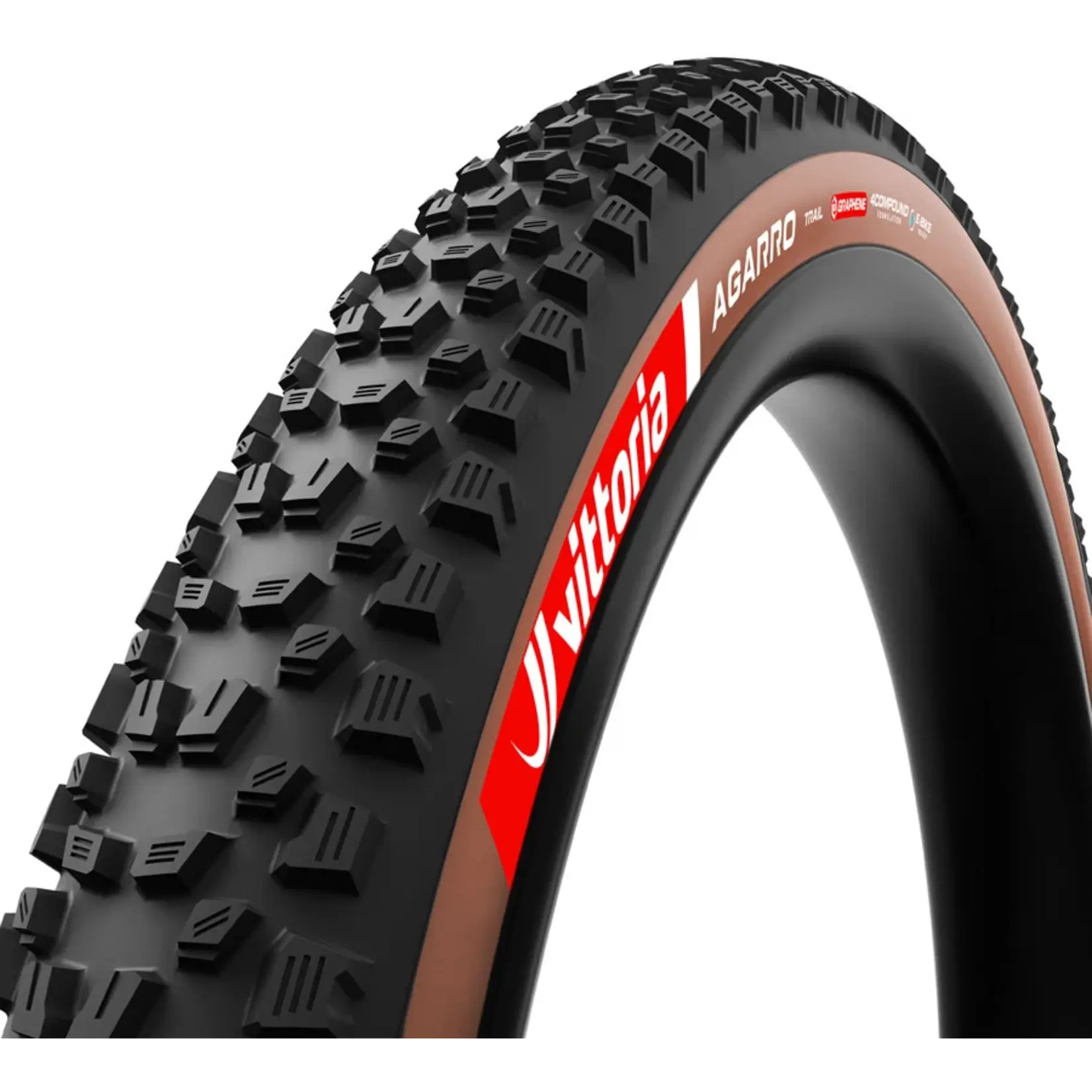 Vittoria Vittoria Agarro Trail Tire - 29 x 2.40, Tubeless, Folding, Black/Brown, 4C Graphene, G2.0, E-Bike