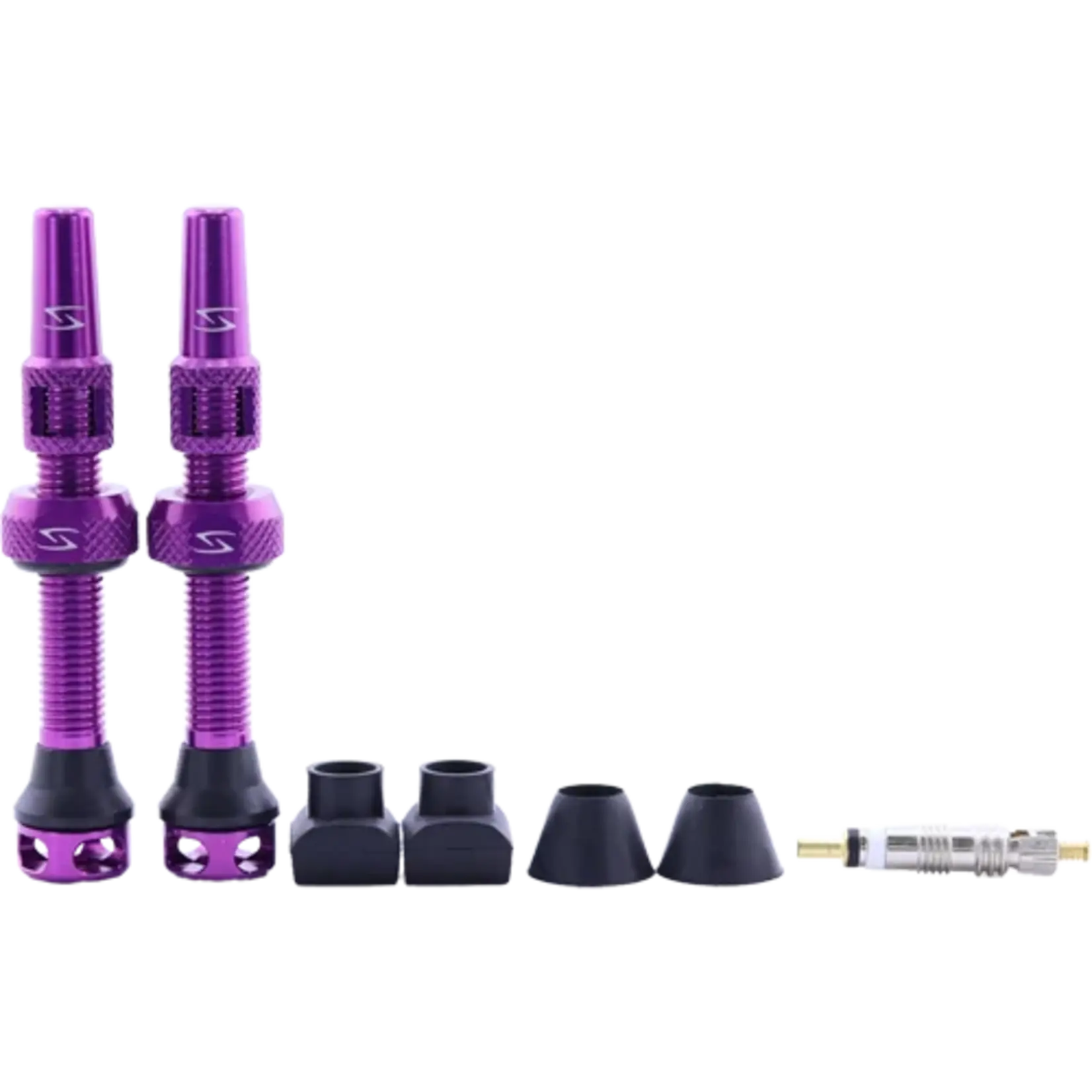 Serfas HIGH-FLOW TUBELESS PRESTA VALVE SET - 44MM - PURPLE