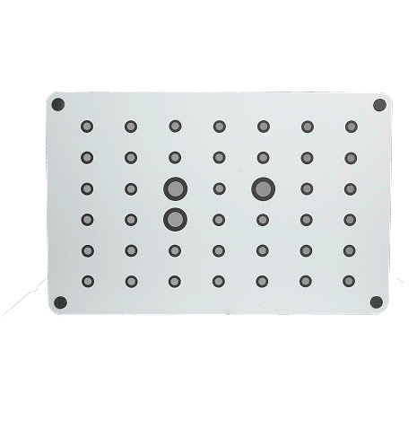 Top view of the calibration master plate