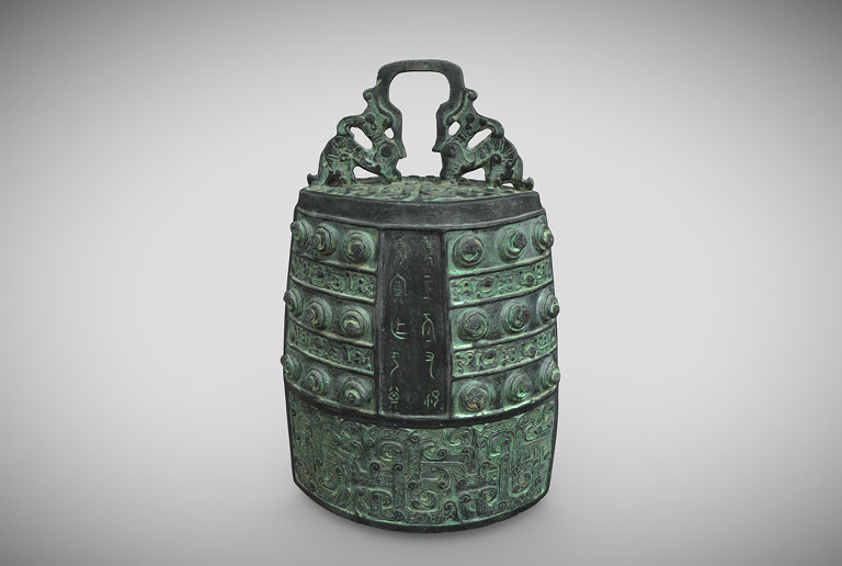 3D textured scan of a bronze bell