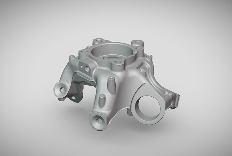 3D render of a scanned industrial part