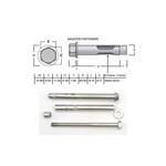 SS-316 SS316 Dynabolt Flush Head 8mm X 90