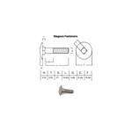 SS-316 SS316 Cup Head Bolt ISO M6 X 20